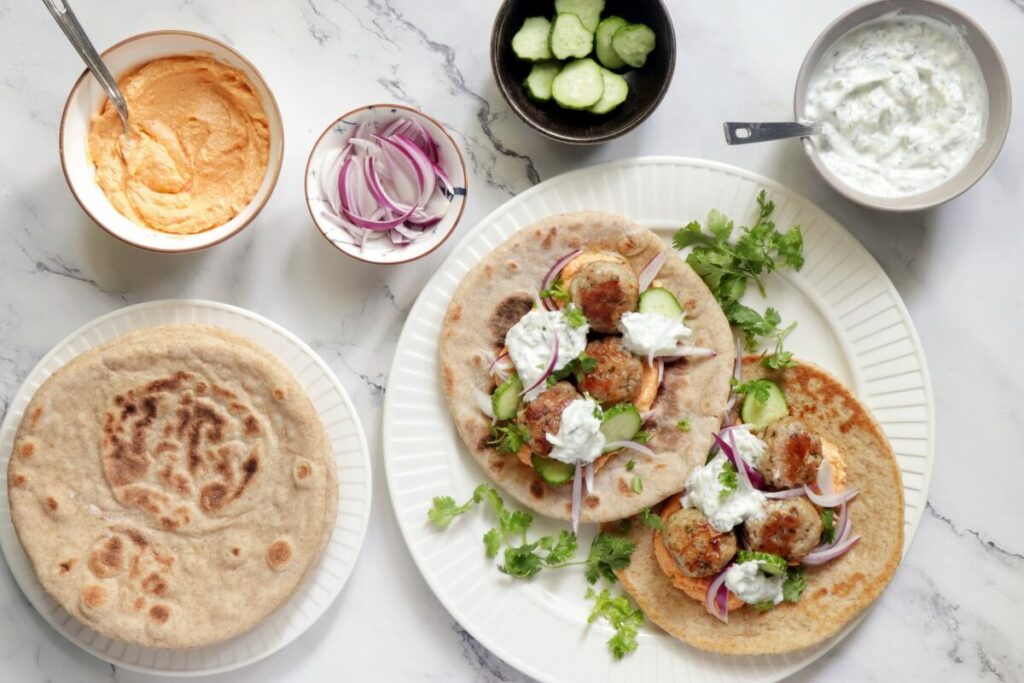 How to serve Chicken Meatball Pitas