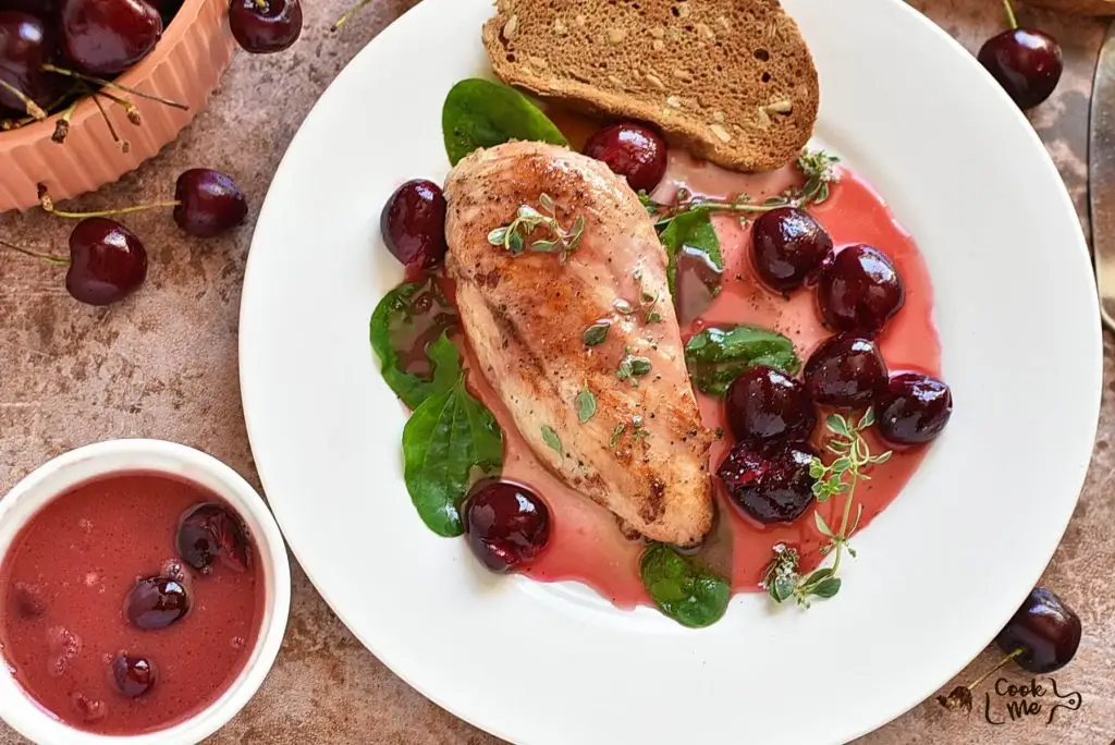 Chicken with Cherry Wine Sauce