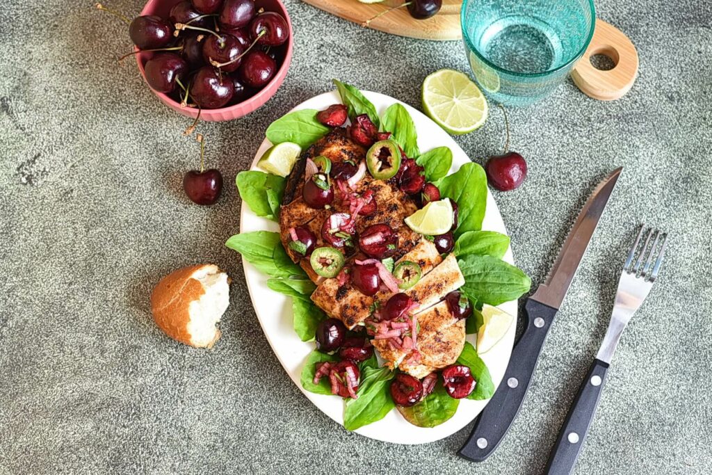 How to serve Grilled Chicken with Fresh Cherry Salsa