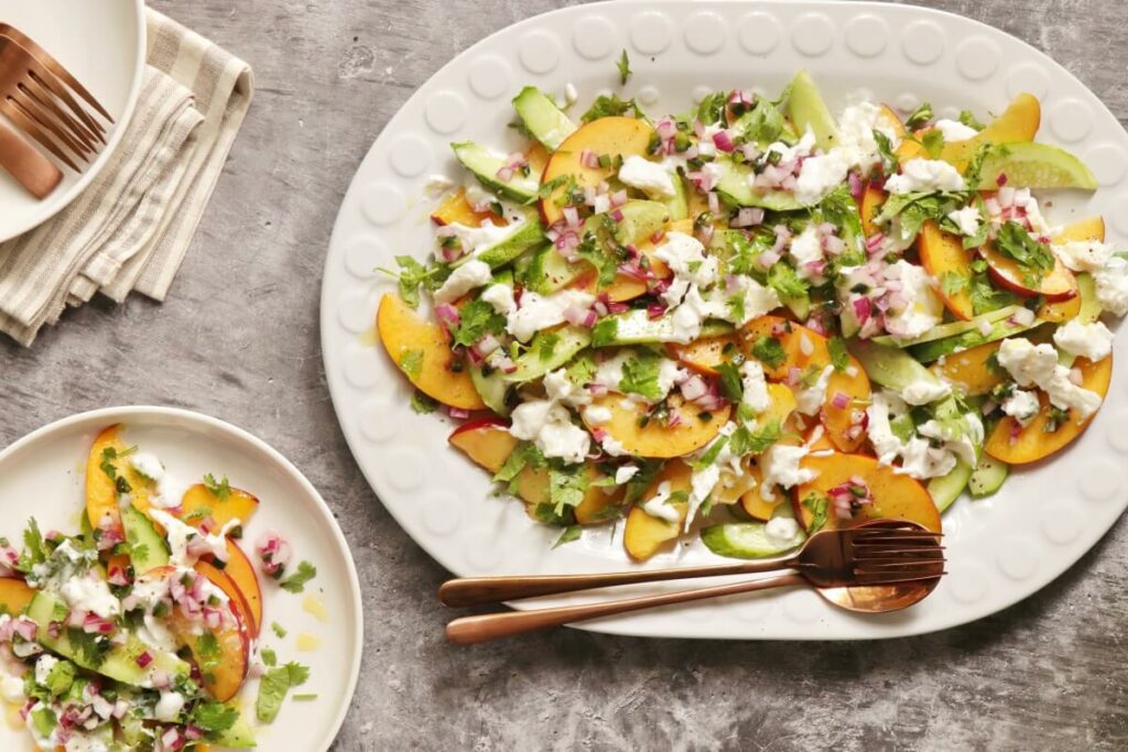 How to serve Nectarine and Cucumber Salad