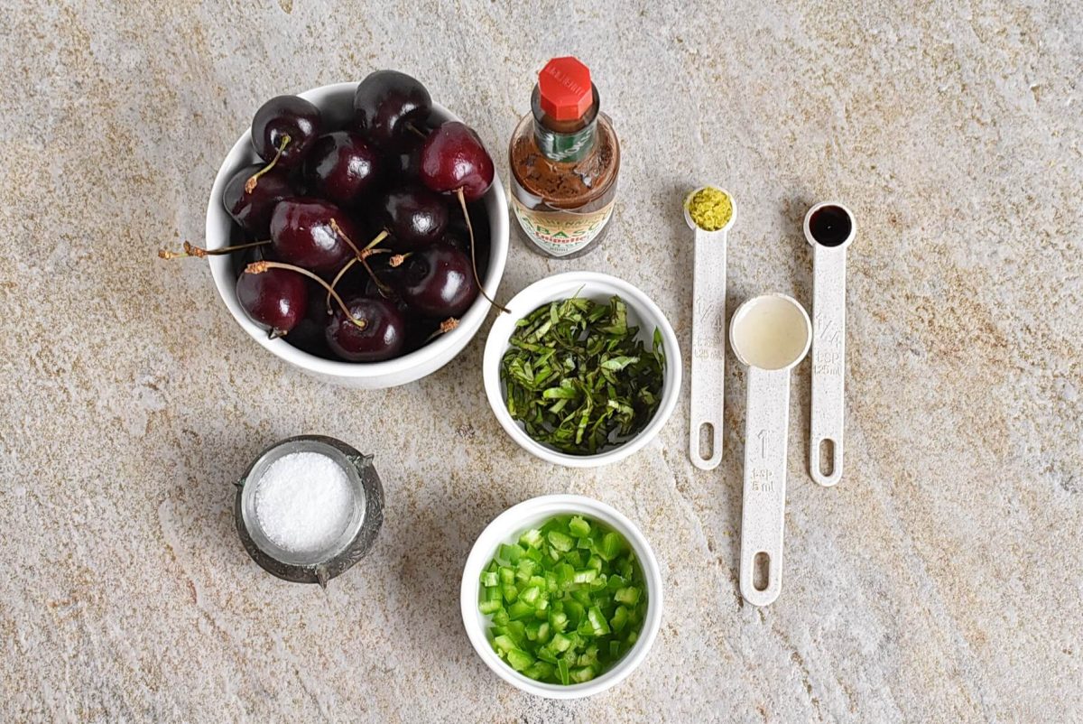Ingredients for Northwest Cherry Salsa