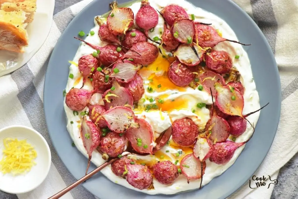 Roasted Radishes with Yogurt Sauce