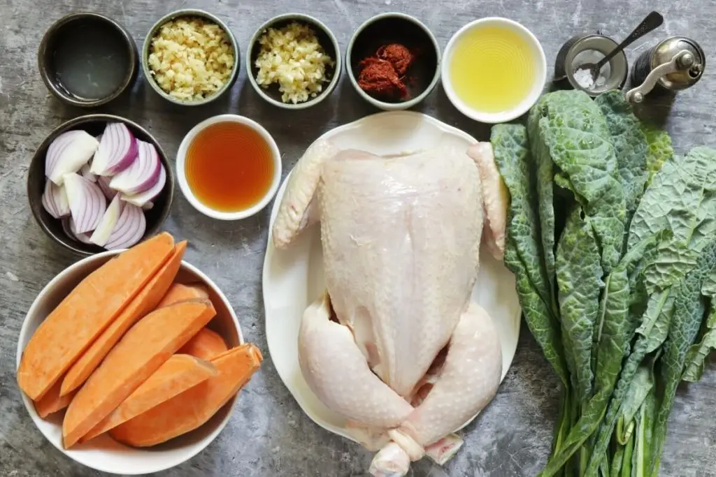 Ingredients for Sheet Pan Chicken and Sweet Potatoes