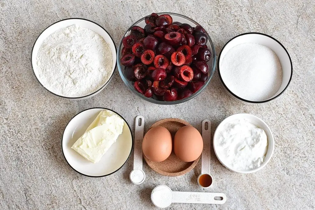 Ingredients for Simple Cherry Cake