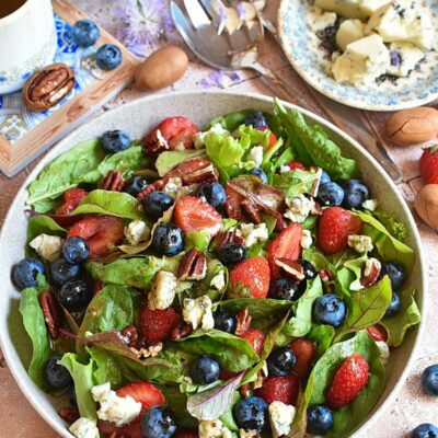 Strawberry and Mixed Green Salad Recipes– HomemadeStrawberry and Mixed Green Salad– Easy Strawberry and Mixed Green Salad