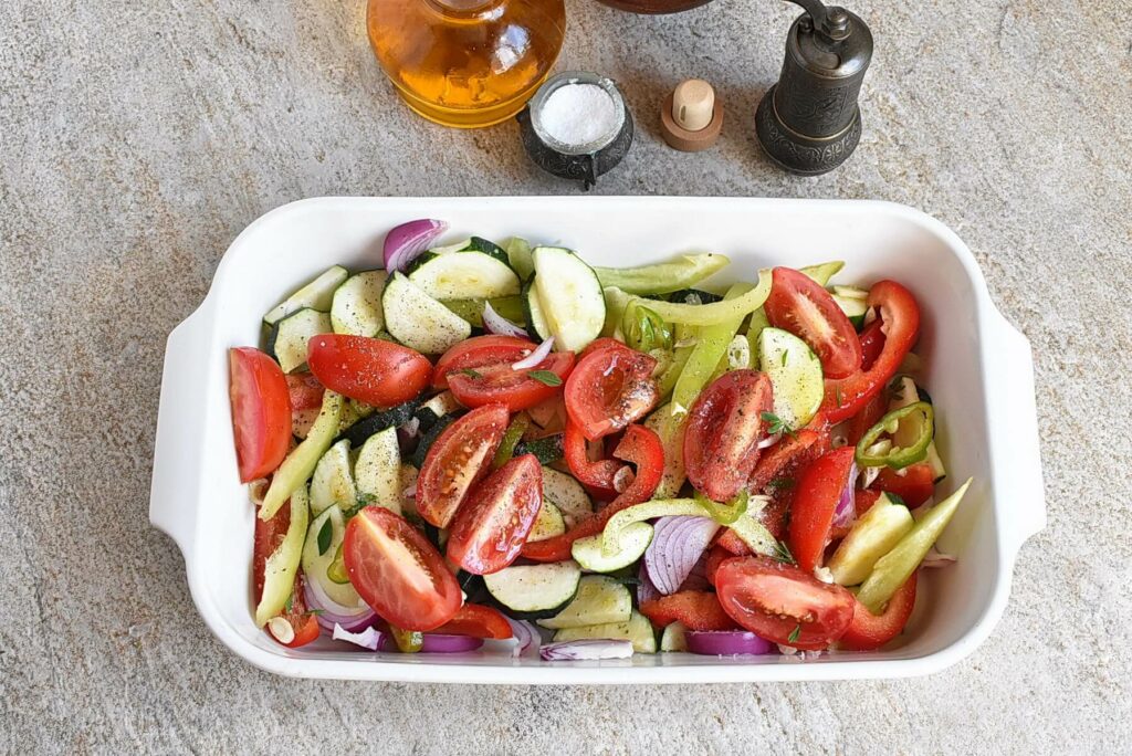 Summer Roasted Vegetable Baked Eggs recipe - step 2