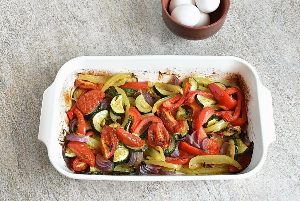 Summer Roasted Vegetable Baked Eggs recipe - step 3