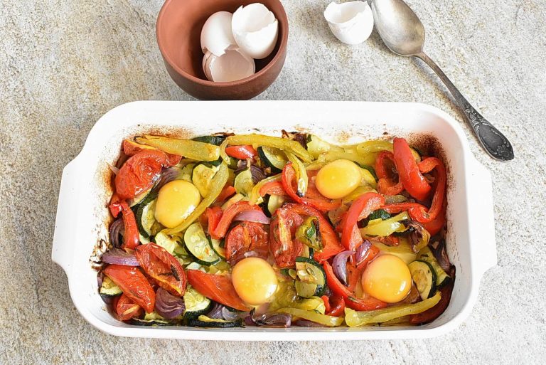 Step 4 - Summer Roasted Vegetable Baked Eggs