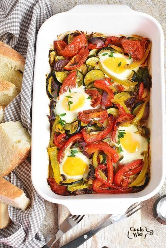 Summer Roasted Vegetable Baked Eggs