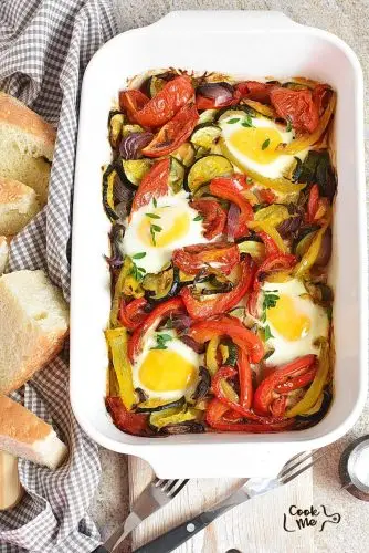 Summer Roasted Vegetable Baked Eggs