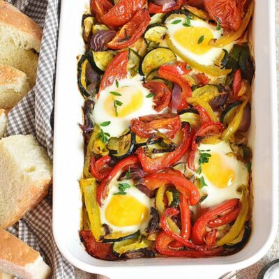 Summer Roasted Vegetable Baked Eggs Recipes– Homemade Summer Roasted Vegetable Baked Eggs – Easy Summer Roasted Vegetable Baked Eggs