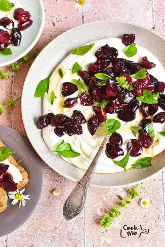 Whipped Ricotta with Roasted Sweet Cherries