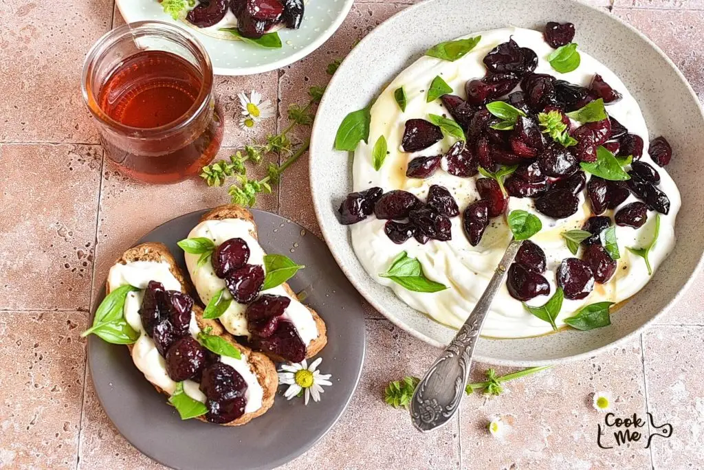Whipped Ricotta with Roasted Sweet Cherries