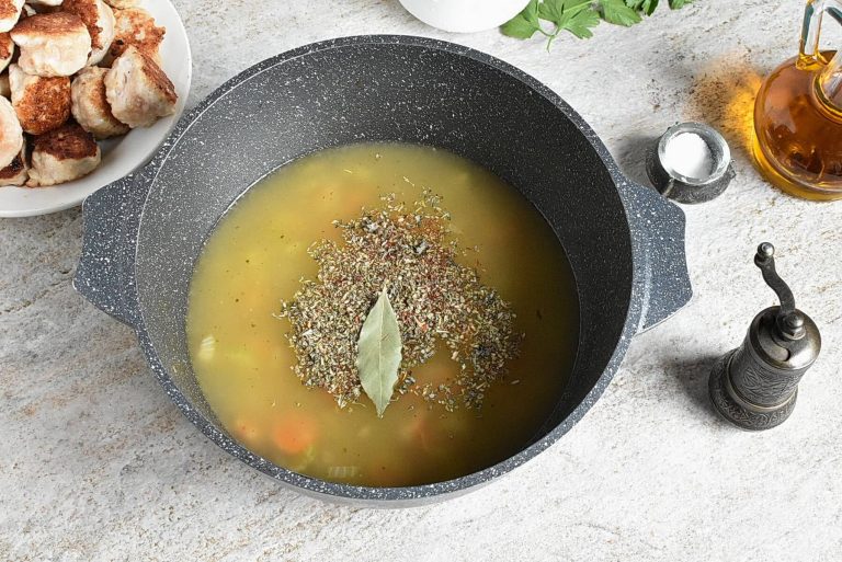 Step 8 - Creamy Chicken Meatball Soup