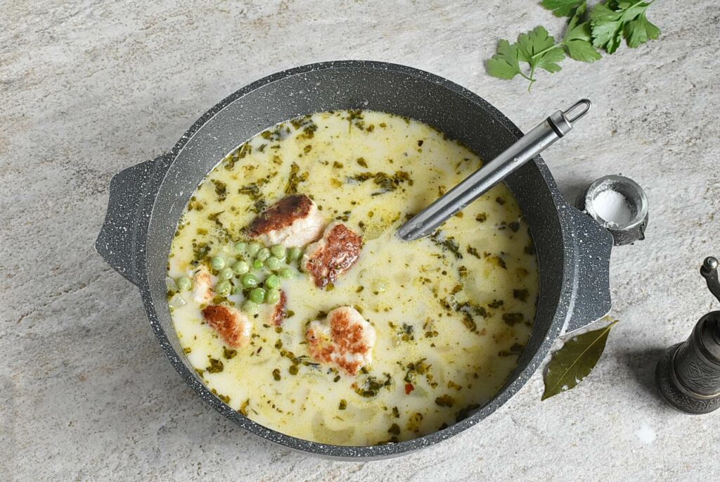 Creamy Chicken Meatball Soup recipe - step 10