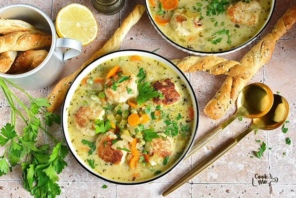 Creamy Chicken Meatball Soup