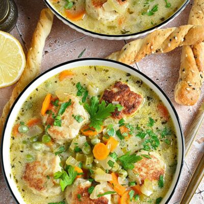 Creamy Chicken Meatball Soup Recipes– Homemade Creamy Chicken Meatball Soup – Easy Creamy Chicken Meatball Soup