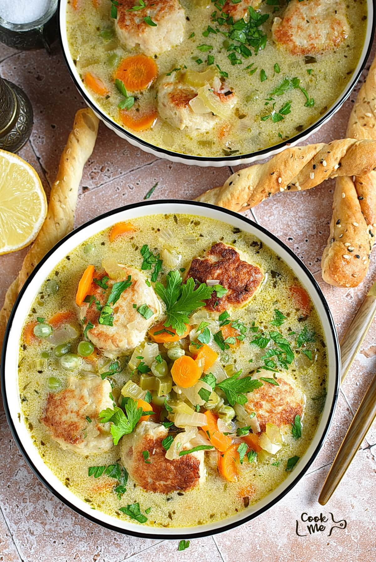 Creamy Chicken Meatball Soup Recipe - Easy Step-by-Step Guide | COOK.ME