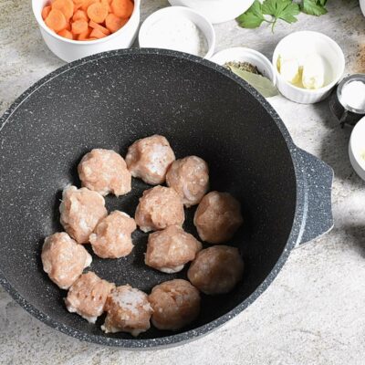 Creamy Chicken Meatball Soup recipe - step 3