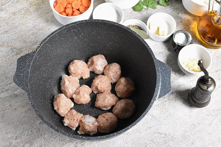Step 3 - Creamy Chicken Meatball Soup