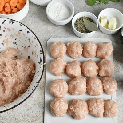 Creamy Chicken Meatball Soup recipe - step 2