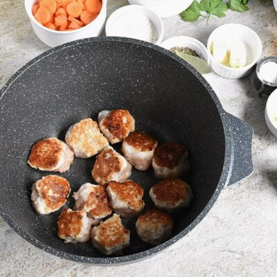 Creamy Chicken Meatball Soup recipe - step 3