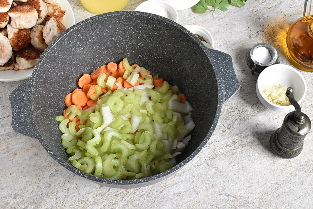 Creamy Chicken Meatball Soup recipe - step 4