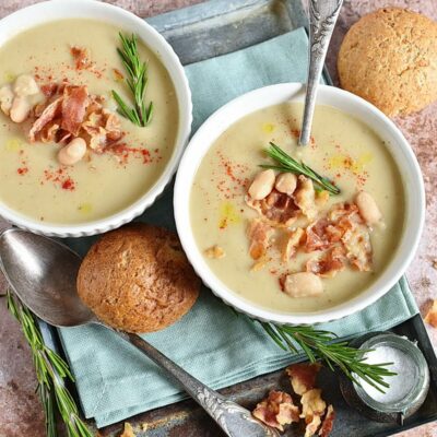 Creamy White Bean Rosemary Soup Recipes– Homemade Creamy White Bean Rosemary Soup – Easy Creamy White Bean Rosemary Soup