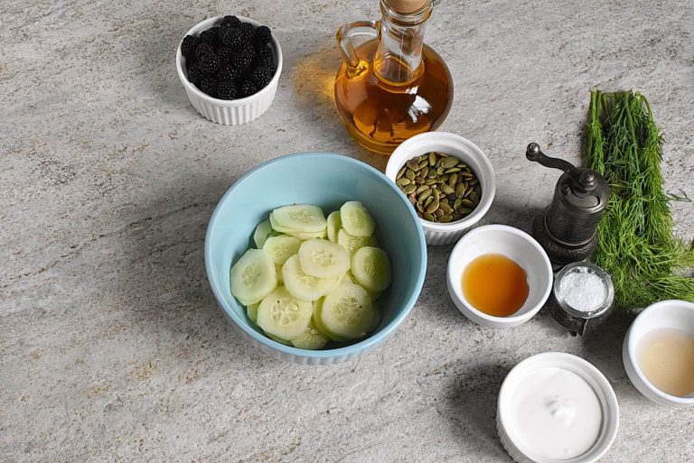 Step 2 - Cucumber Salad with Blackberries