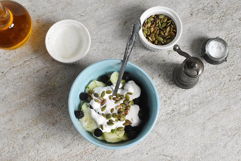 Step 4 - Cucumber Salad with Blackberries