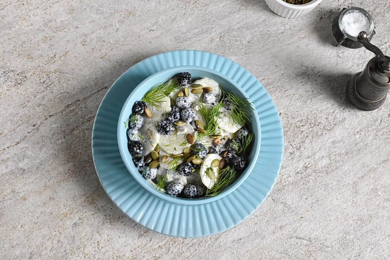 Step 5 - Cucumber Salad with Blackberries