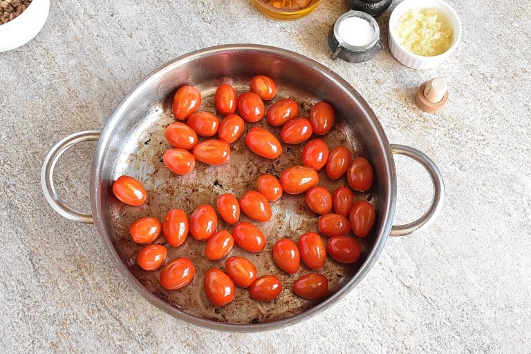 Step 3 - Farro with Blistered Tomatoes & Pesto