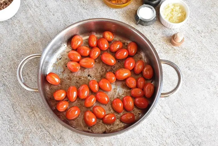 Step 3 - Farro with Blistered Tomatoes & Pesto