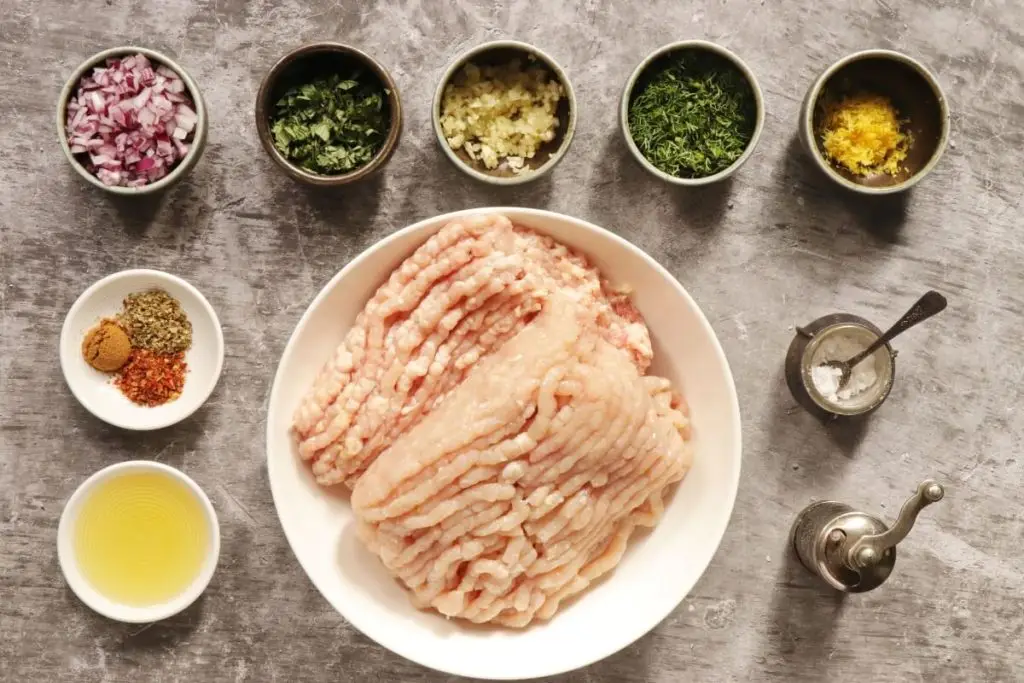 Ingredients for Greek Chicken Meatballs
