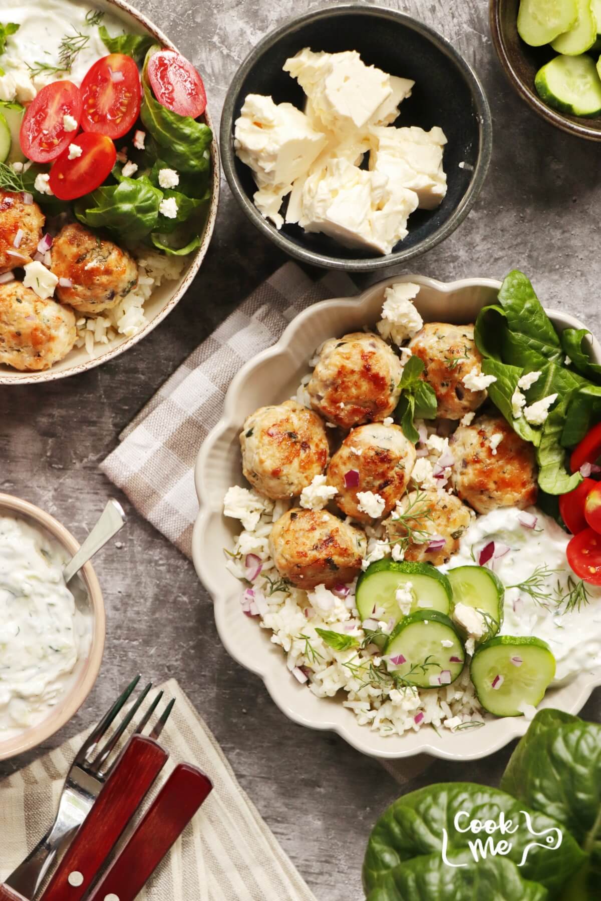 Greek Chicken Meatballs Recipe - COOK.ME