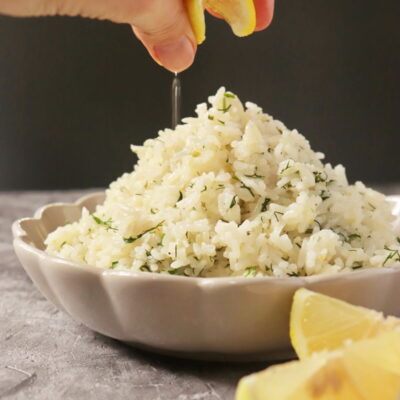 Greek Lemon Rice Recipe-Lemon Rice Pilaf-Easy Lemon Rice Recipe-Rizi Lemonato-Lemon Rice