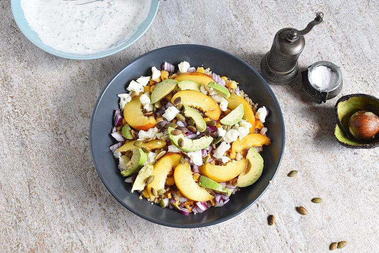 Step 4 - Peach and Corn Quinoa Salad
