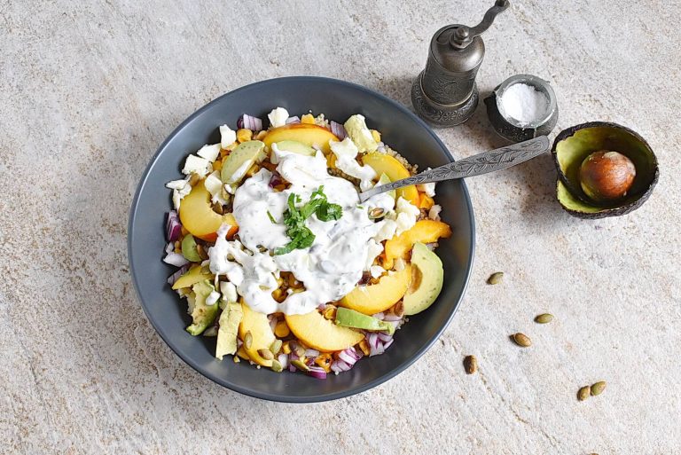 Step 5 - Peach and Corn Quinoa Salad