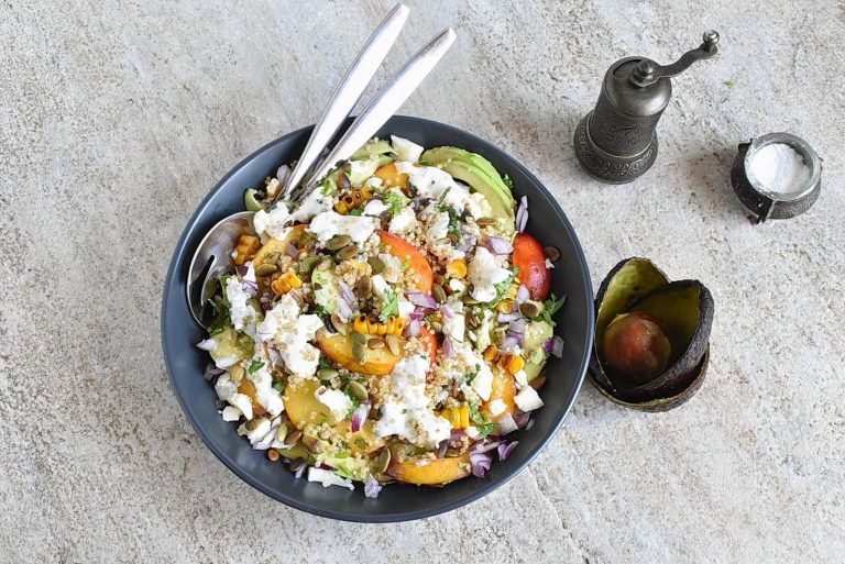 Step 6 - Peach and Corn Quinoa Salad