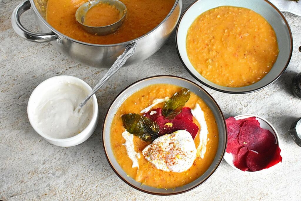 How to serve Persian Red Lentil Soup