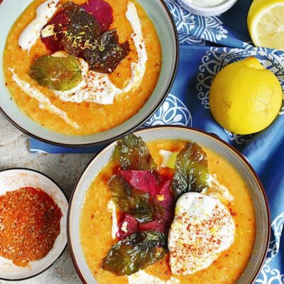 Persian Red Lentil Soup With Tahini, Beetroot And Fried Mint Recipes– Homemade Persian Red Lentil Soup With Tahini, Beetroot And Fried Mint – Easy Persian Red Lentil Soup With Tahini, Beetroot And Fried Mint