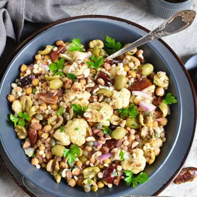 Roasted Cauliflower & Fregola Salad Recipes– Homemade Roasted Cauliflower & Fregola Salad – Easy Roasted Cauliflower & Fregola Salad