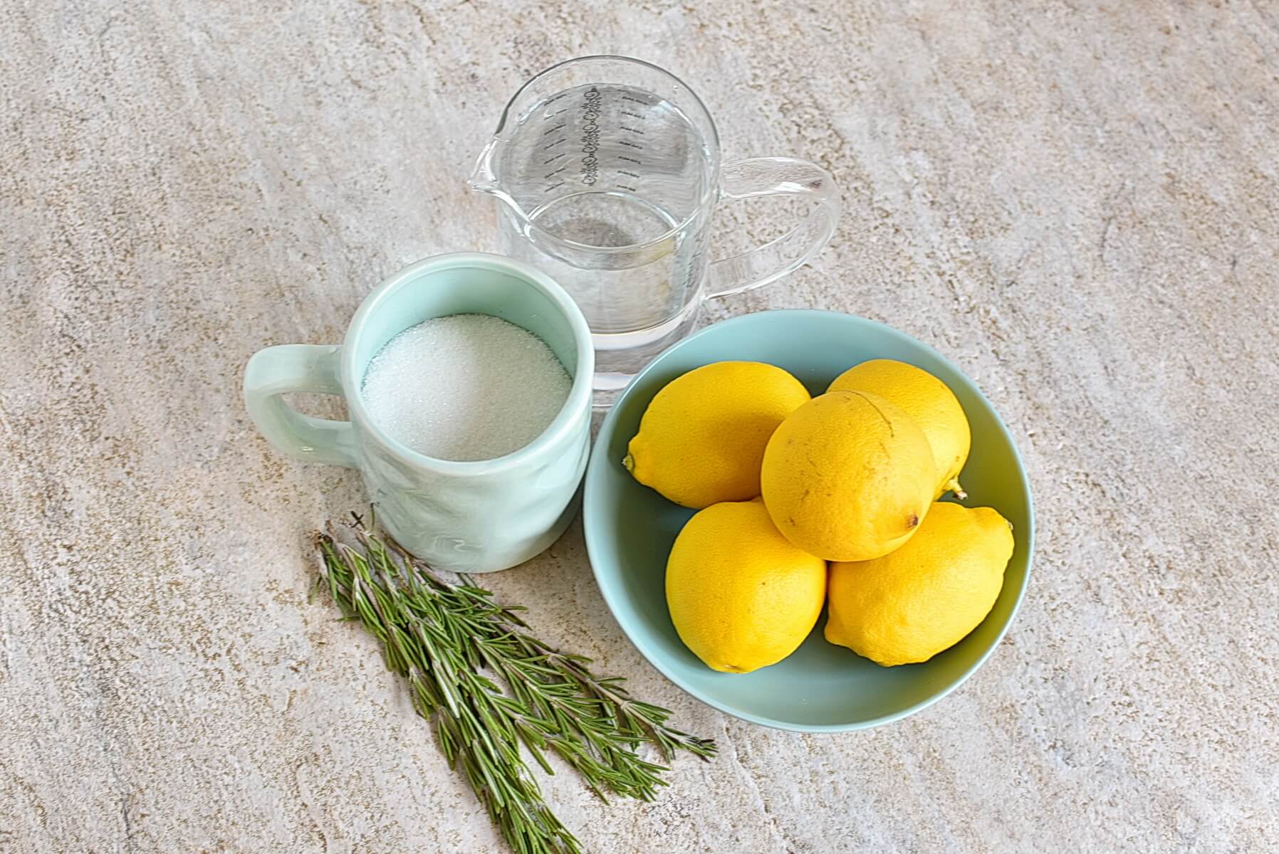 Ingridiens for Rosemary Lemonade