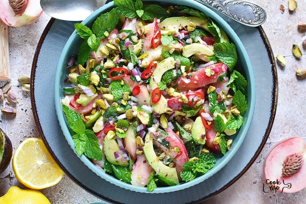 Spicy Avocado and Peach Salad