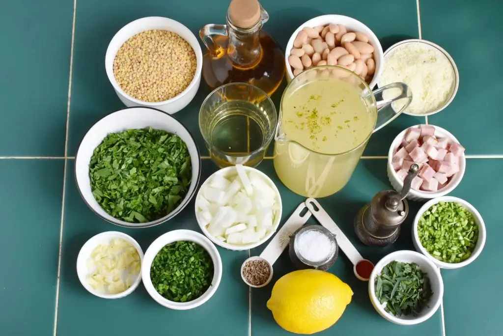 Ingredients for Spring Herb Soup