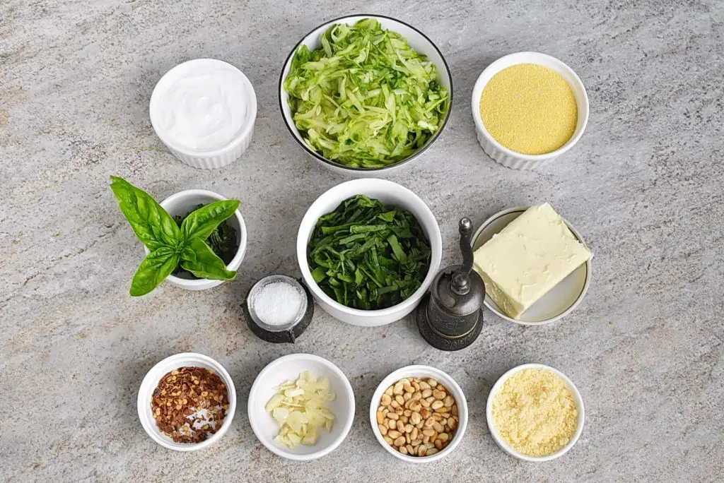 Ingredients for Zucchini Butter Polenta