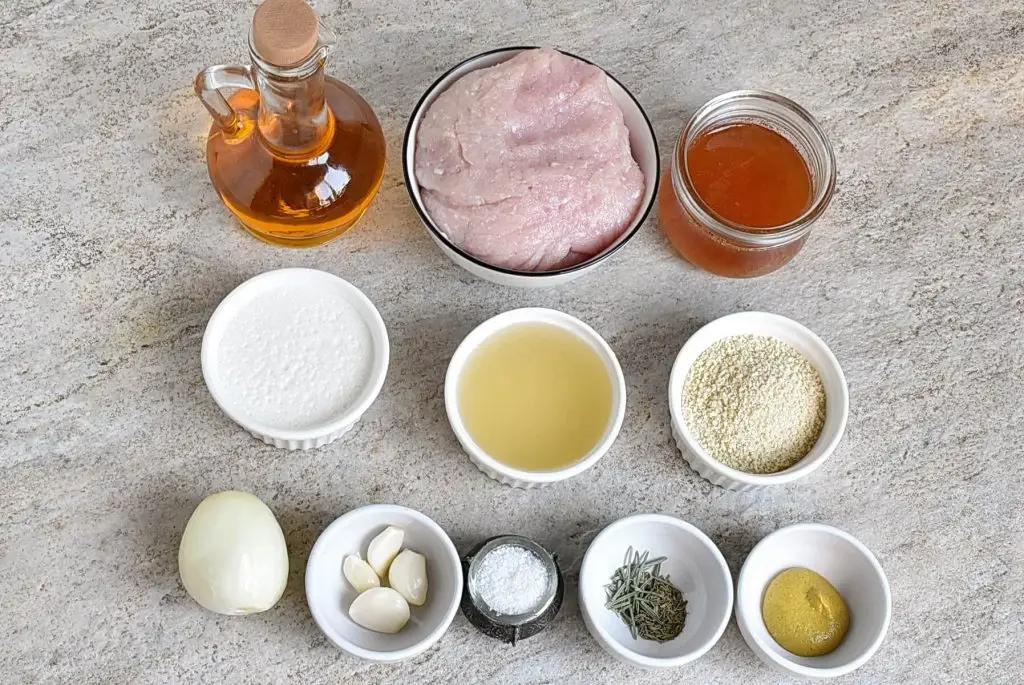 Ingredients for Chicken Meatballs with Honey Mustard Sauce