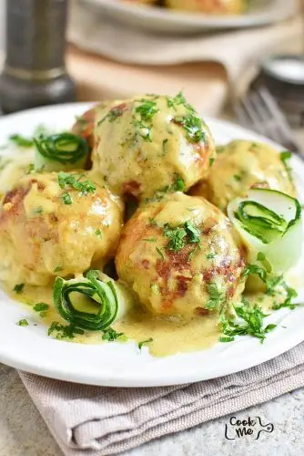 Chicken Meatballs with Honey Mustard Sauce