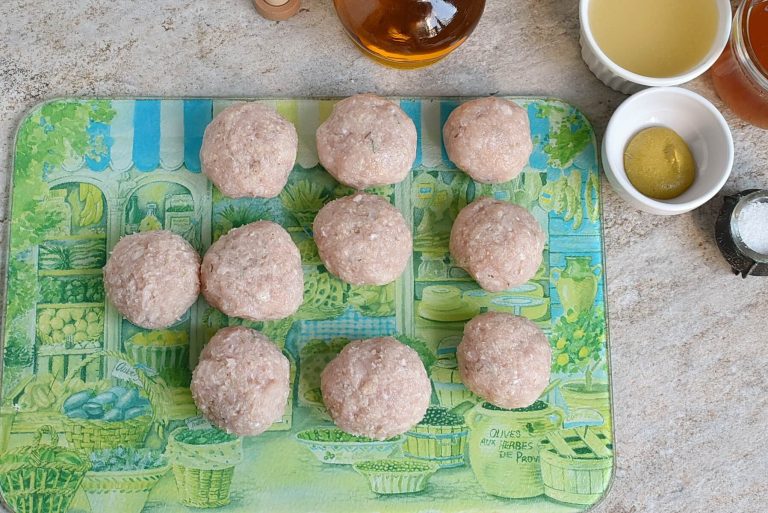 Step 3 - Chicken Meatballs with Honey Mustard Sauce