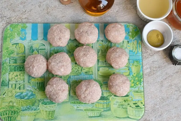 Step 3 - Chicken Meatballs with Honey Mustard Sauce